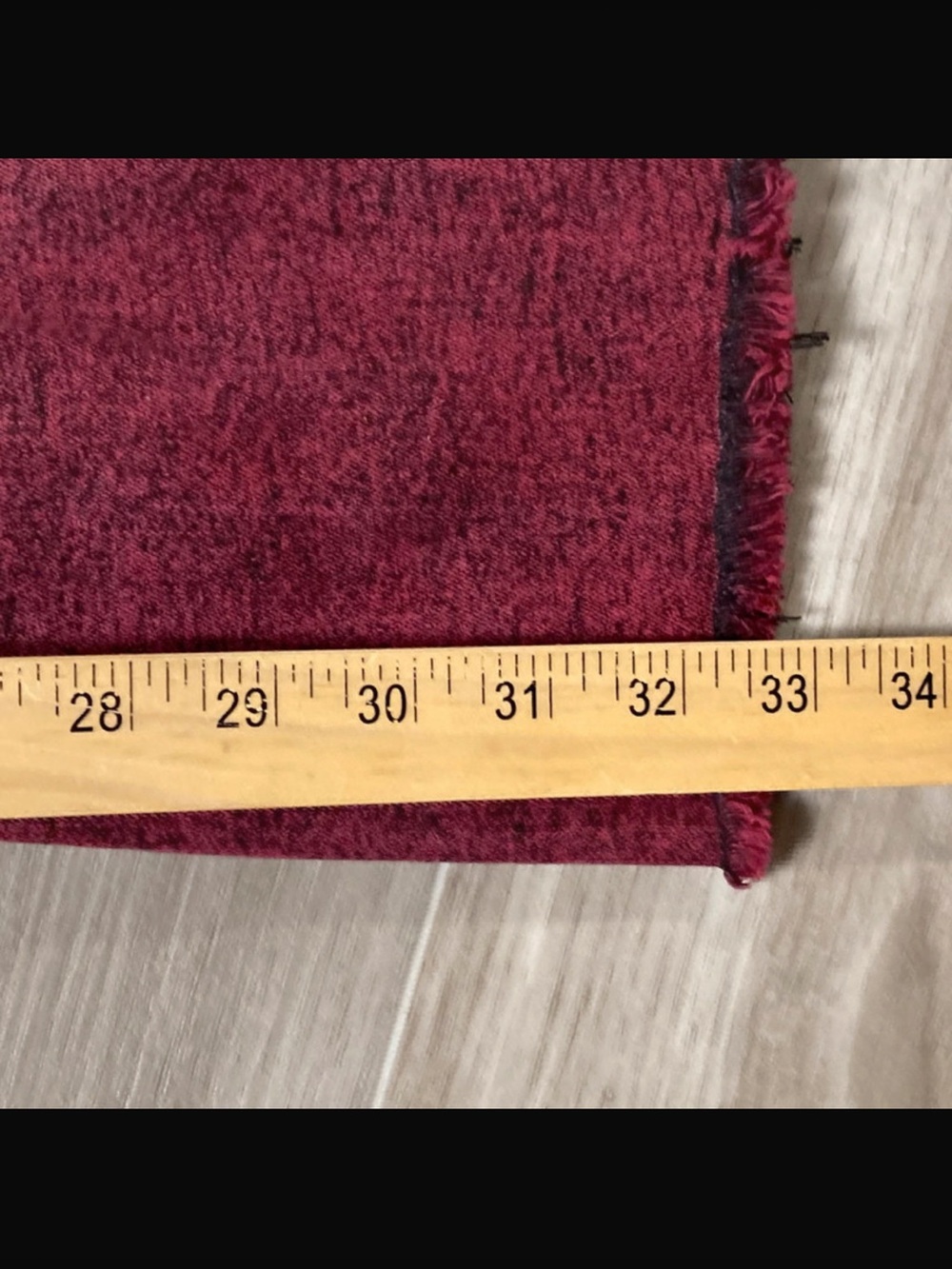 Fashion Nova Maroon Acid Wash Distressed Flare Jeans - Picture 7 of 8